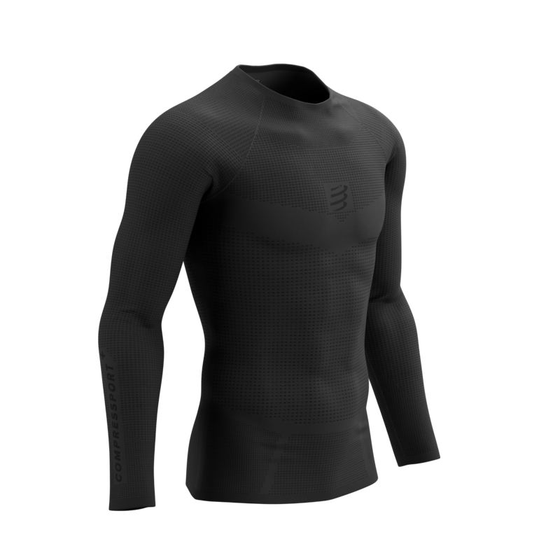 On/Off pirmā slāņa krekls Compressport On/Off Baselayer LS Top, melns