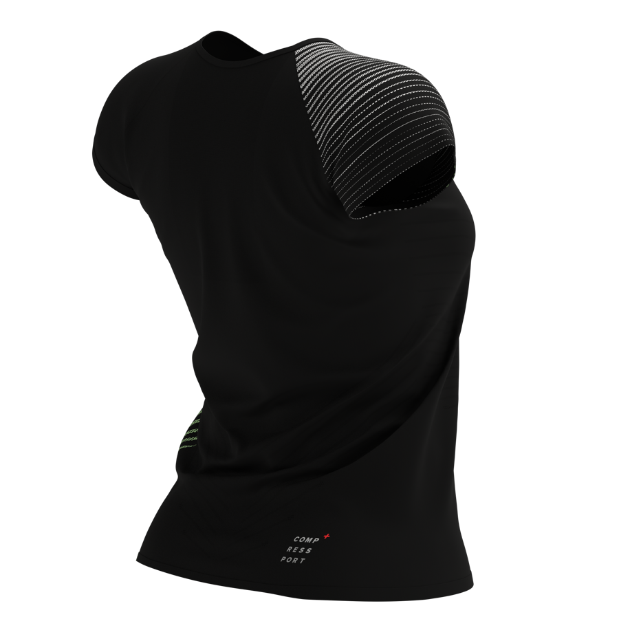 Sieviešu skriešanas krekls Compressport Performance SS Tshirt W, melns