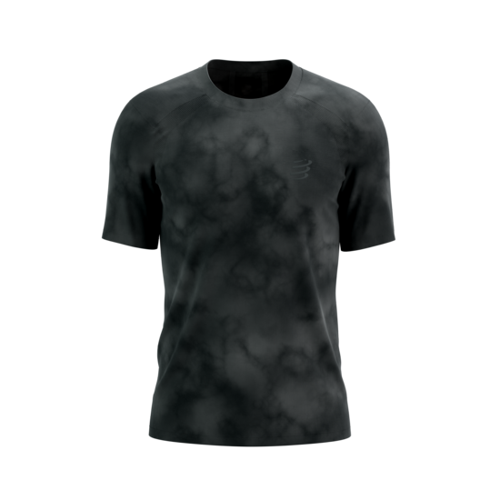 Vīriešu skriešanas krekls EAT MY DUST Compressport Performance Tshirt M, black Tie Dye