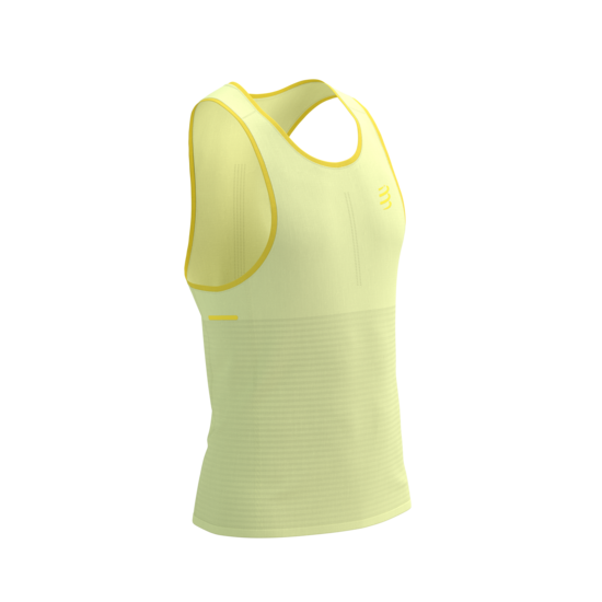 Compressport skriešanas sacensību krekls bez piedurknēm Pro Racing Singlet, Elf Yellow