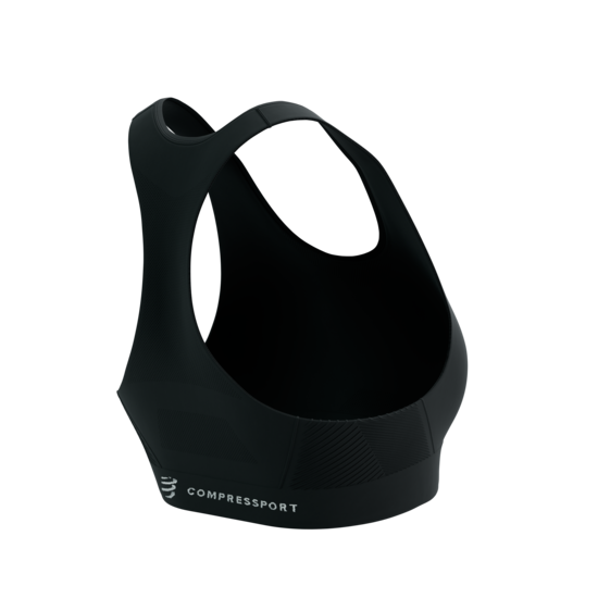 Izturības sporta krūšturis Compressport FEELFREE SEAMLESS BRA, melns