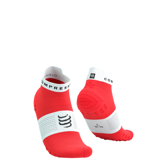 Compressport PRSV4 zemās skriešanas zeķes, elektro sarkanas