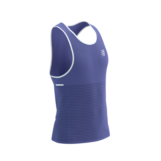 Compressport skriešanas sacensību krekls bez piedurknēm Pro Racing Singlet, Orient Blue