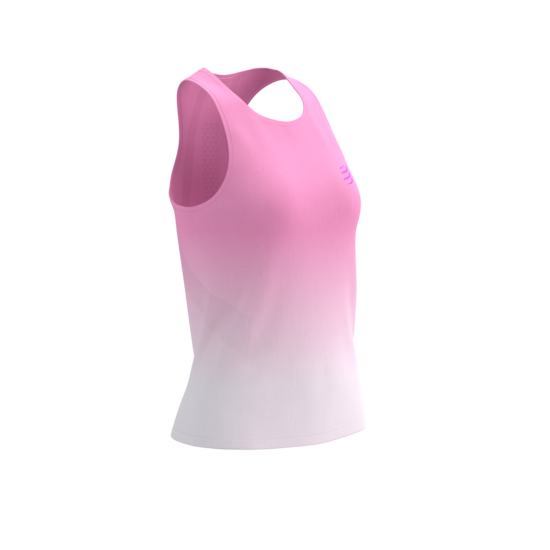 Sieviešu skriešanas krekls bez piedurknēm Compressport Performance Singlet W, Begonnia White