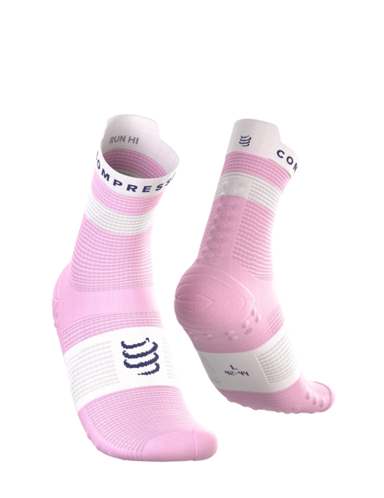 Compressport PRSV4 augstās skriešanas zeķes, Orchid White