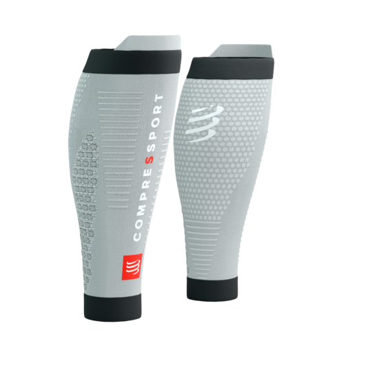Sporta kompresijas getras Compressport R2 3.0 gaiši pelēkas