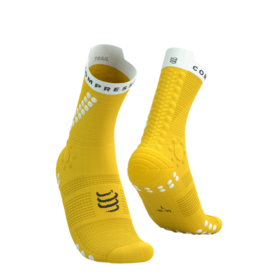 PRSV4 Compressport taku skriešanas zeķes, Lemon White
