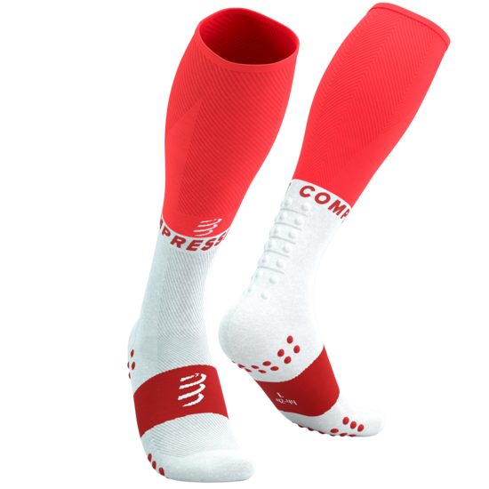 Sacensību kompresijas zeķes Compressport Race Oxygen, sarkanas