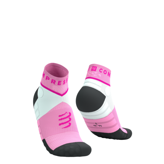 Zemas ultra Taku zeķes Compressport Ultra Trail Low Socks, Begonia Neon Pink