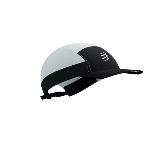 Vieglā 5daļu skriešanas cepure 5 PANEL LIGHT CAP, balts-melns