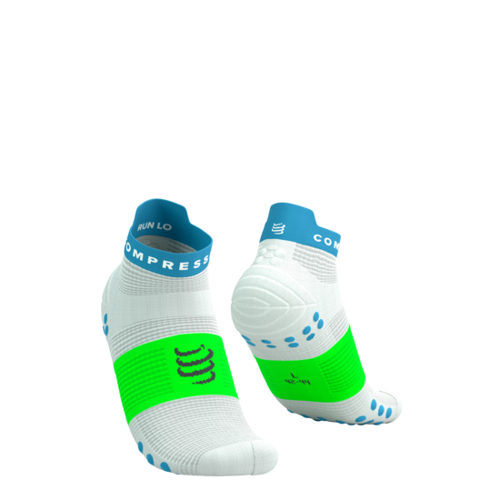 Compressport PRSV4 zemās skriešanas zeķes, White Norse Blue