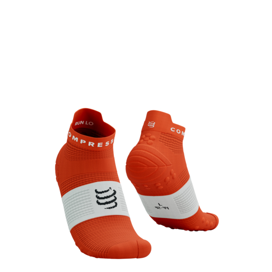 Compressport PRSV4 zemās skriešanas zeķes, Tigerlilly White 