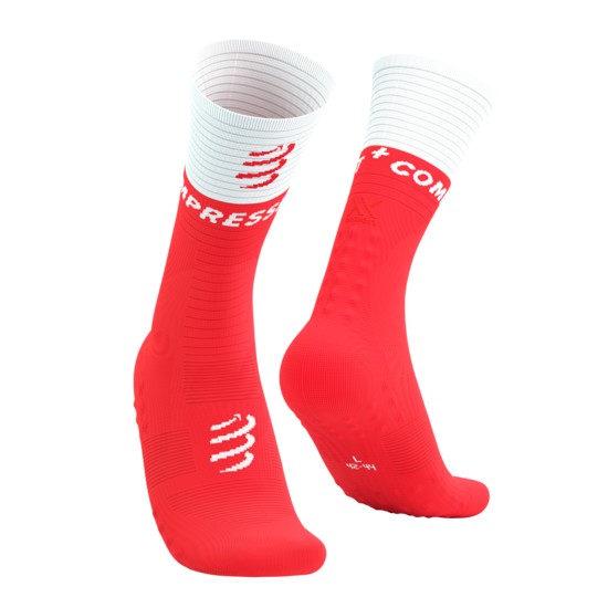 V2.0 Pusīsās kompresijas zeķes Mid Compression Sock V2.0, koši sarkanas