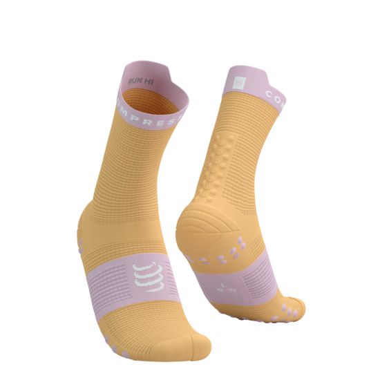 Compressport PRSV4 augstās skriešanas zeķes, Roseate Buff Orange