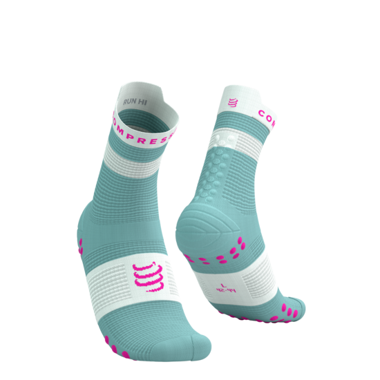 Compressport PRSV4 augstās skriešanas zeķes, Ether Neon Pink