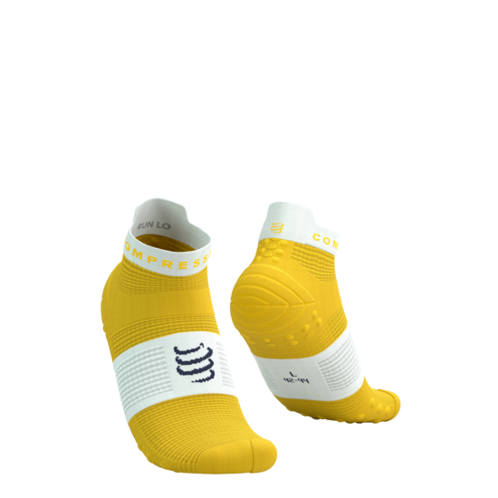 Compressport PRSV4 zemās skriešanas zeķes, Lemon White