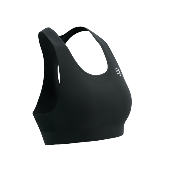 Izturības sporta krūšturis Compressport FEELFREE SEAMLESS BRA, melns