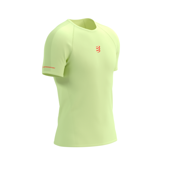 Compressport taku skriešanas sacensību krekls bez rāvējslēdzēja, vīriešu, gaiši zaļš