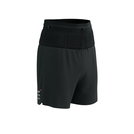 Taku skriešanas sacensību virsšorti Compressport Trail Racing Overshort, melni, vīriešu