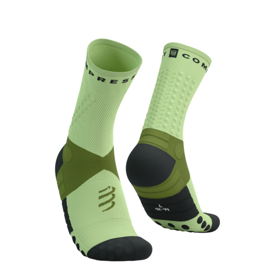 Ultra Taku zeķes Compressport Ultra Trail Socks V2, augstas, zaļas