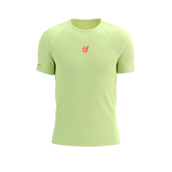 Compressport taku skriešanas sacensību krekls bez rāvējslēdzēja, vīriešu, gaiši zaļš