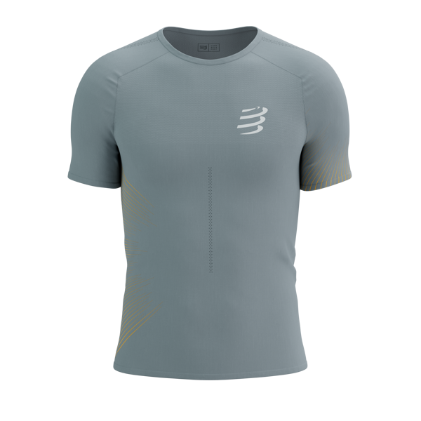 Skriešanas krekls Compressport Performance SS Tshirt, Alloy Citrus