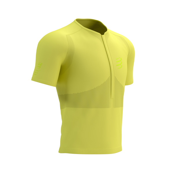 Taku skriešanas krekls ar īso rāvējslēdzēju, Compressport, Sheen Green