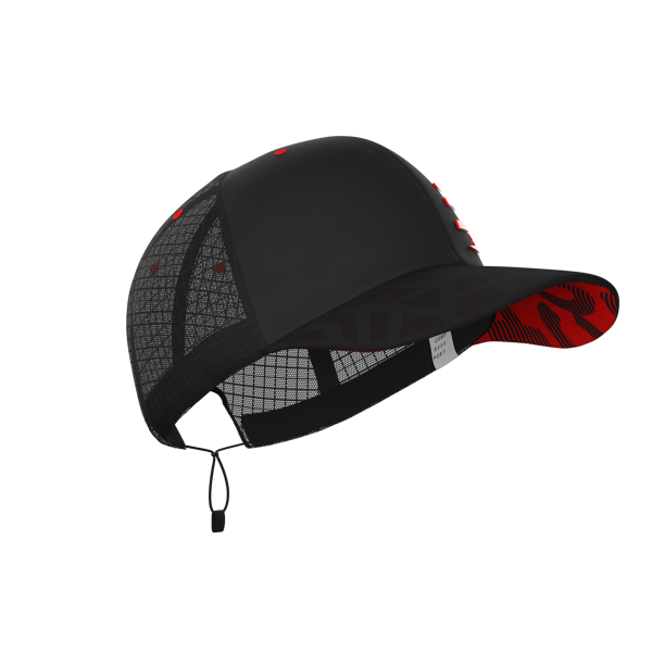 Skriešanas naģene Racing Trucker Cap Black Red