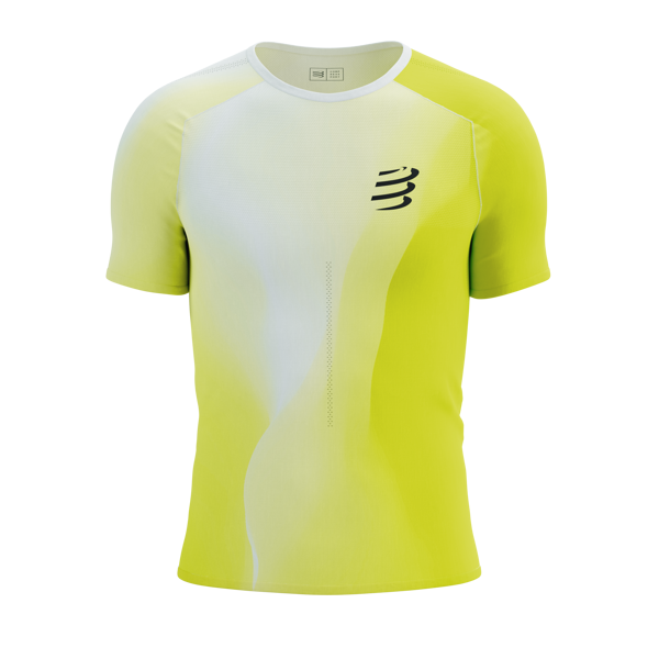 Skriešanas sacensību un treniņu krekls Compressport Performance Tshirt, Safety Yellow