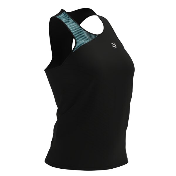 Sieviešu skriešanas krekls bez rokām Compressport Performance Singlet W, melns