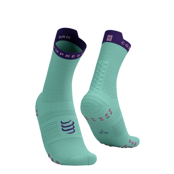 Compressport PRSV4 augstās skriešanas zeķes, Shell Blue