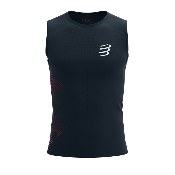 Skriešanas krekls bez piedurknēm Compressport Performance Tank, Salute High Risk Red