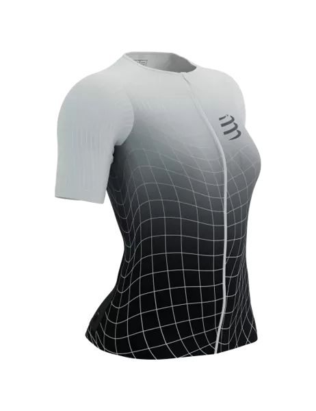 Sieviešu triatlona krekls Compressport Tri Postural SS Top W, Black White