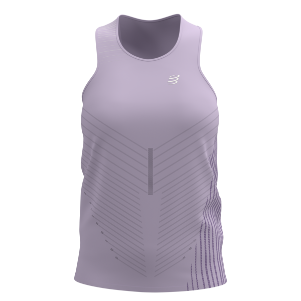 Sieviešu skriešanas krekls bez piedurknēm Compressport Performance Singlet W, orhidejas ziedu tonī